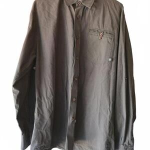 Element Men's Long Sleeve Black Button-Up Shirt Size Large